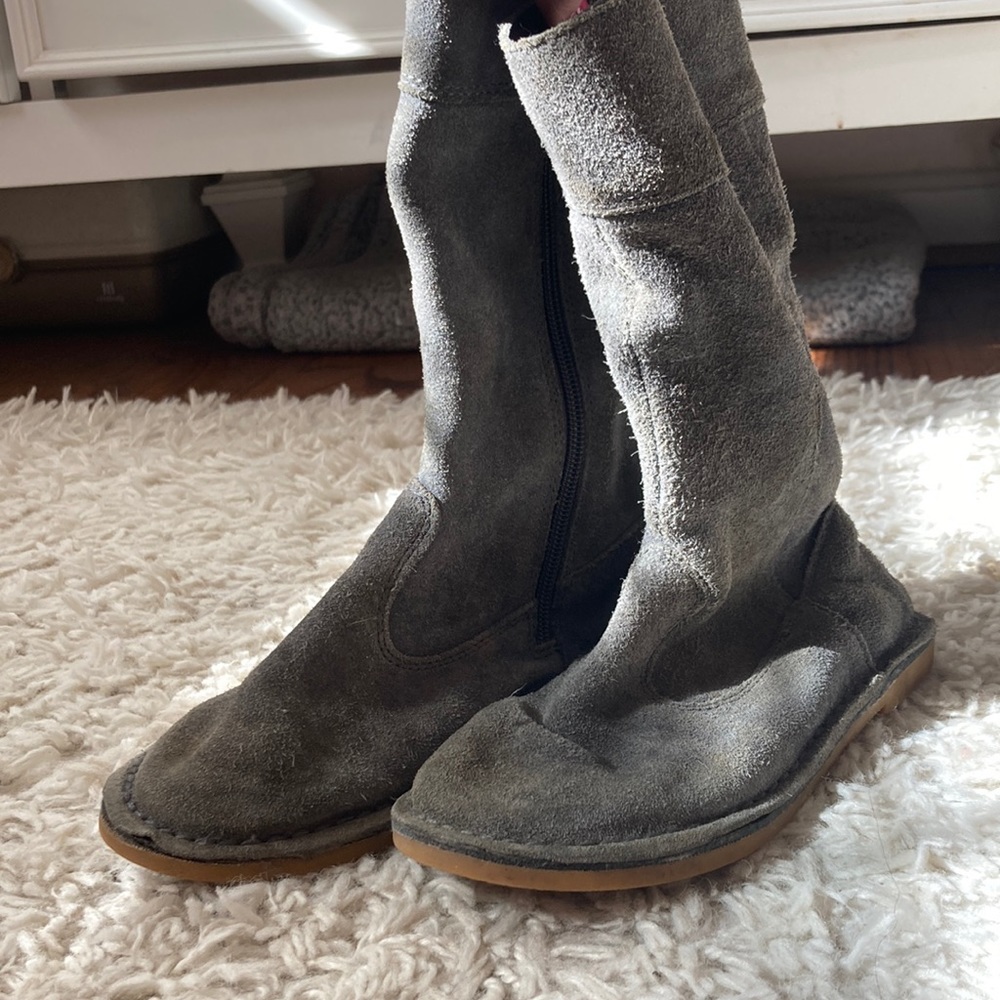 Cute leather girl boots